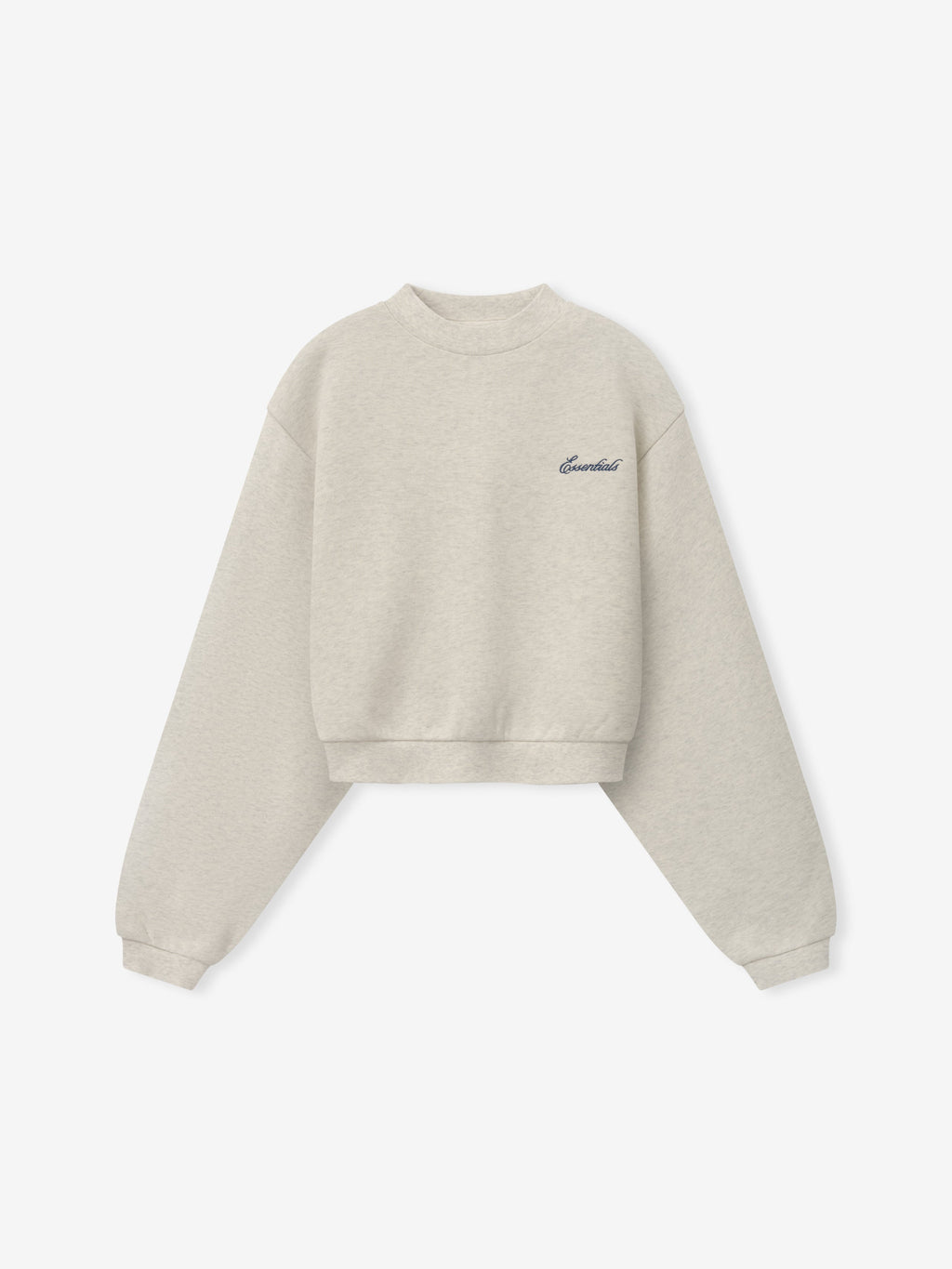 Womens Modern Cropped Crewneck Sweatshirt - Marble Heather - Image 1