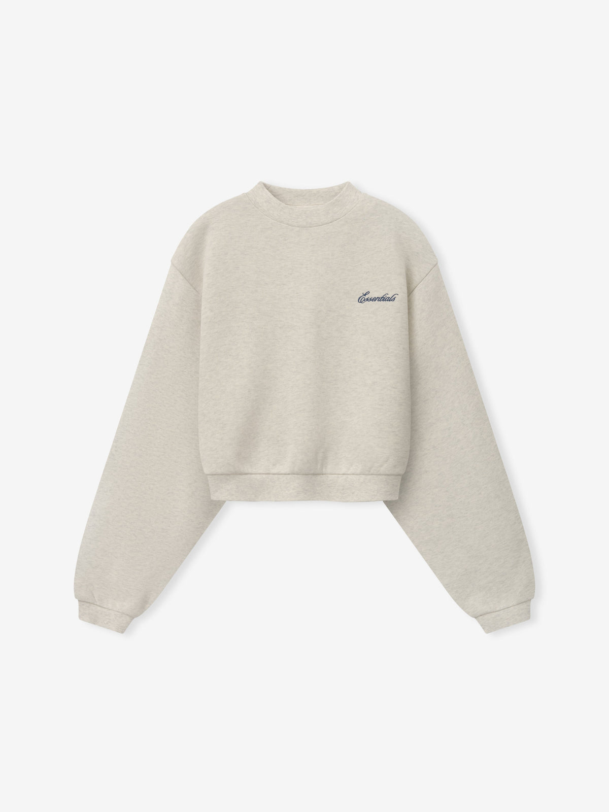 Womens Modern Cropped Crewneck Sweatshirt - Marble Heather - Image 1