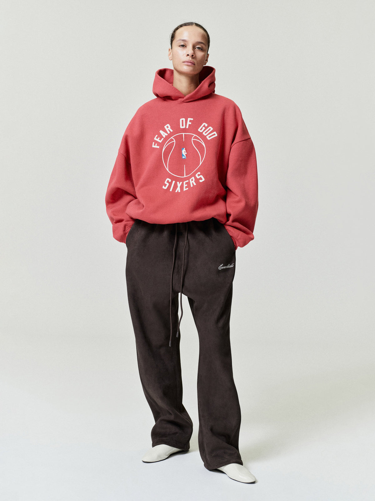 Sixers X Barkley Hendricks 90s Hoodie - Faded Garnet - Image 1