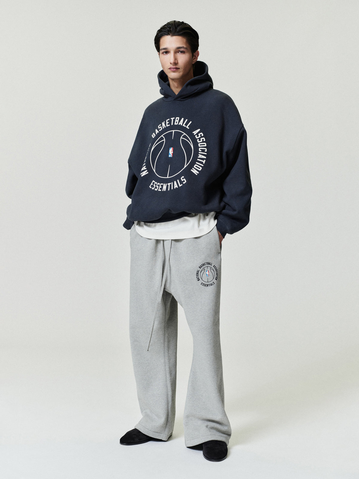 NBA X Barkley Hendricks 90s Hoodie - Faded Black - Image 1