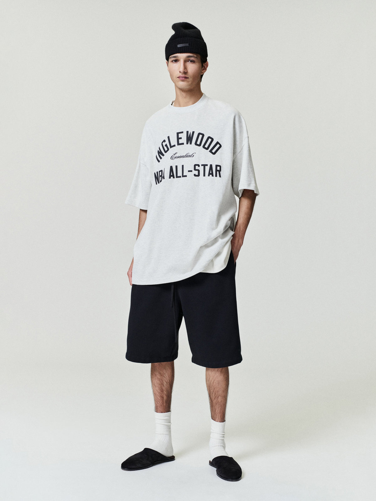 Inglewood X All Star Weekend '26 90s Tee - Oatmeal Heather - Image 2