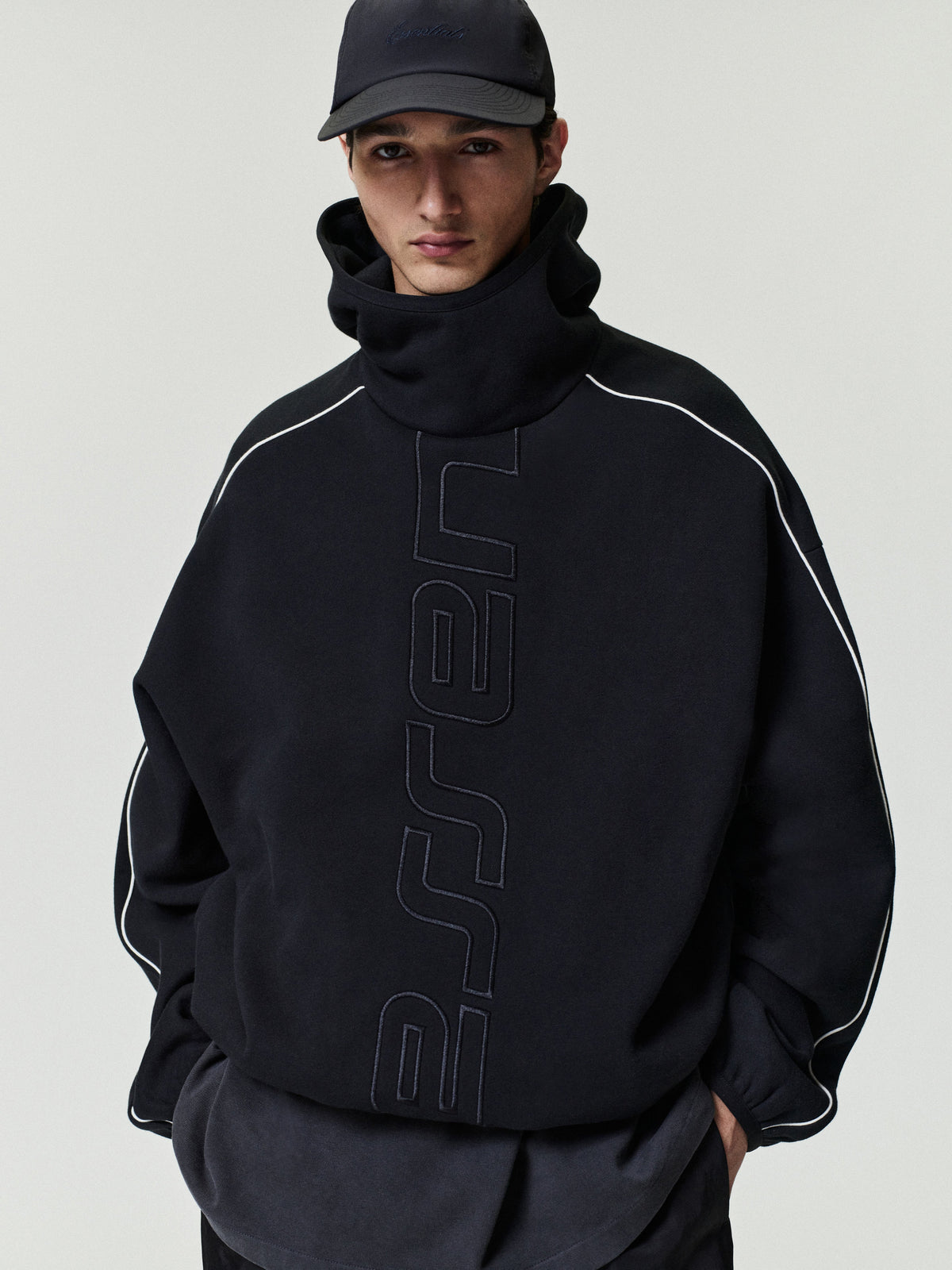 Active Trace Modern Fleece Hoodie - Vintage Black - Image 2